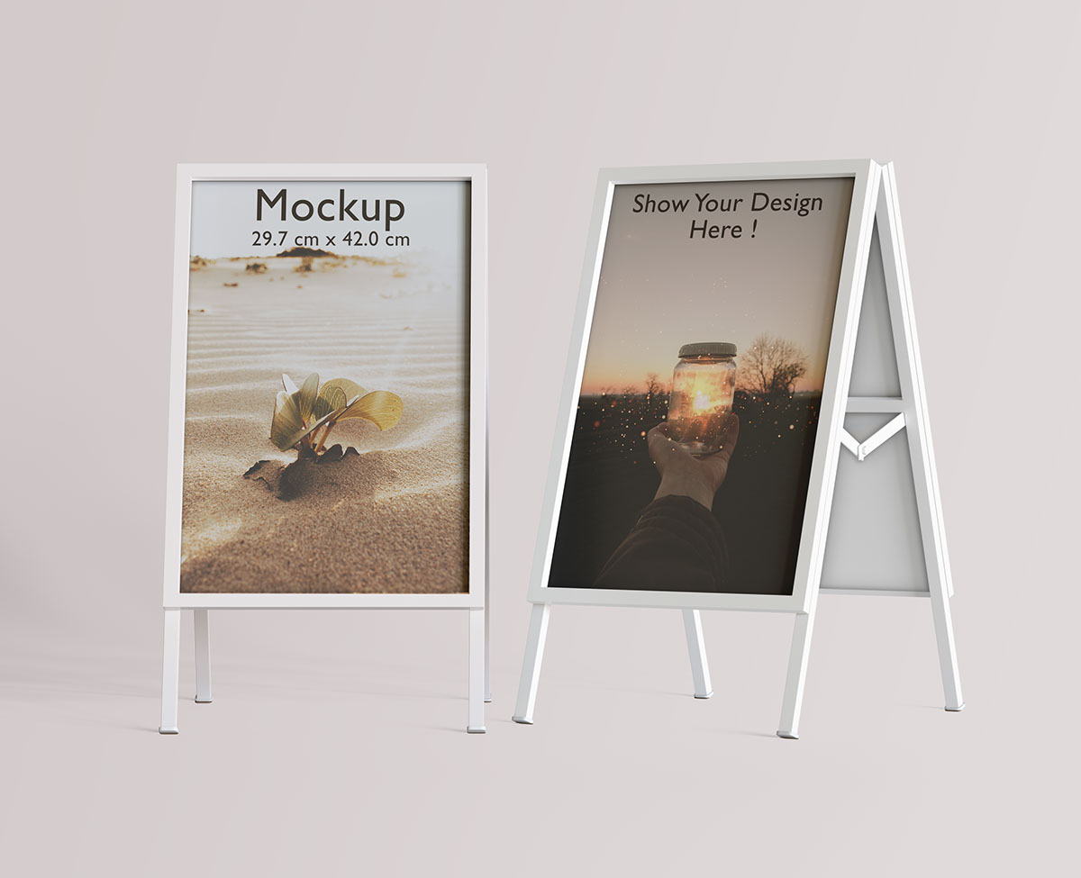 Advertising Stand Mockup PSD editable rendition image