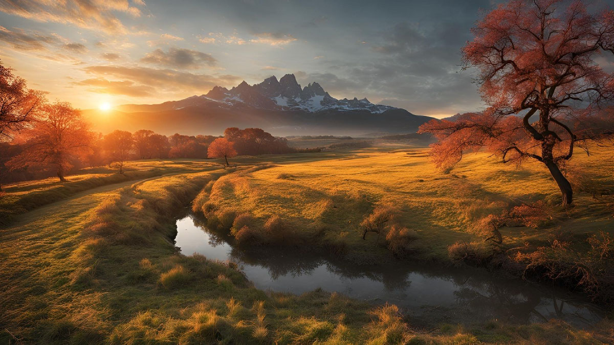 Setting sun reflect beautifully on the water on Behance :: Behance