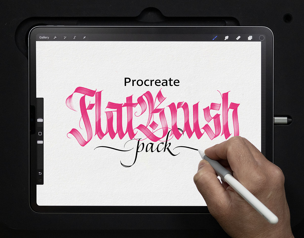 Flat Brush Pack for Procreate rendition image