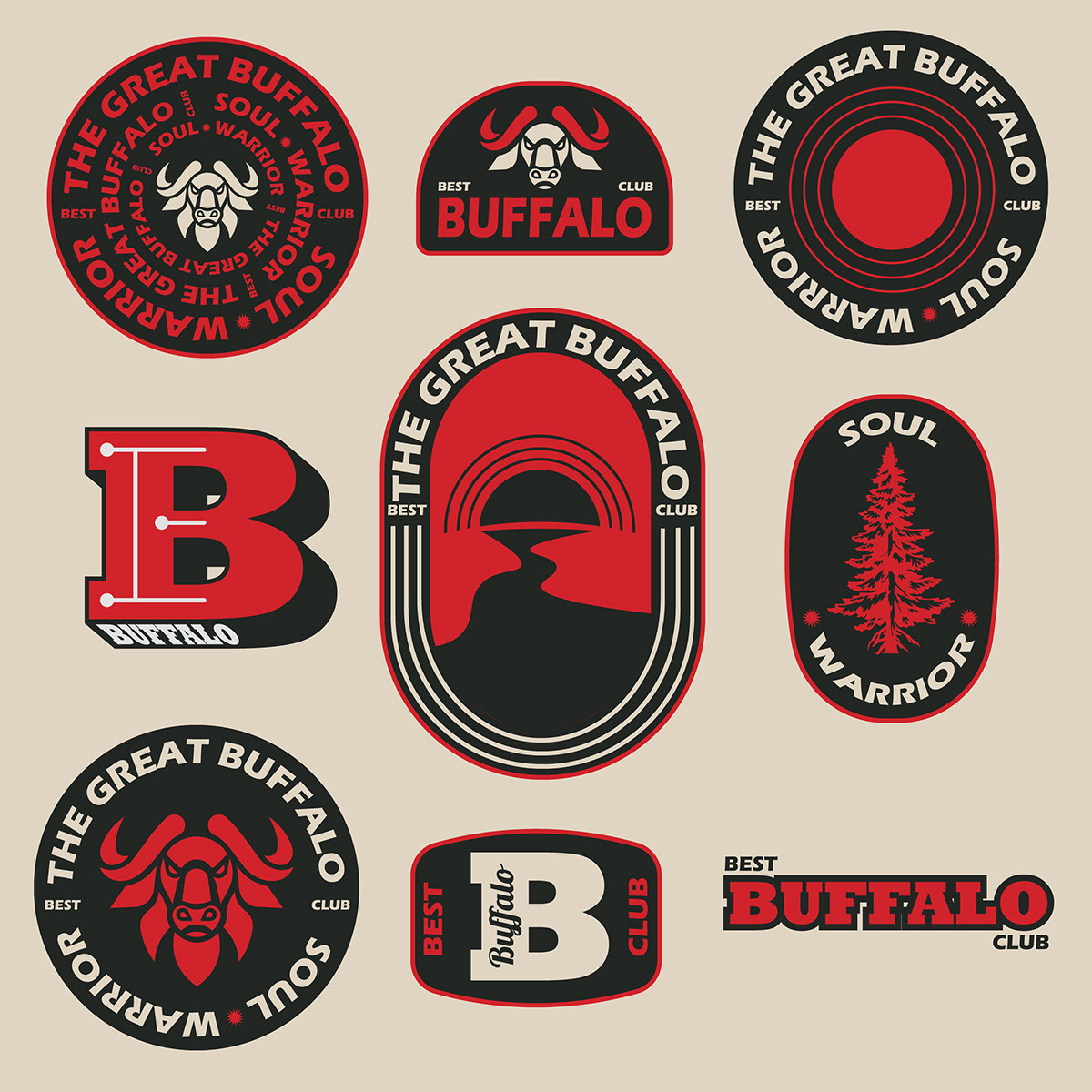American Buffalo Sticker Pack rendition image