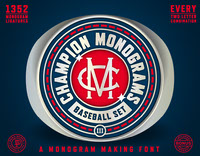 Champion Monograms Font Baseball Set 3