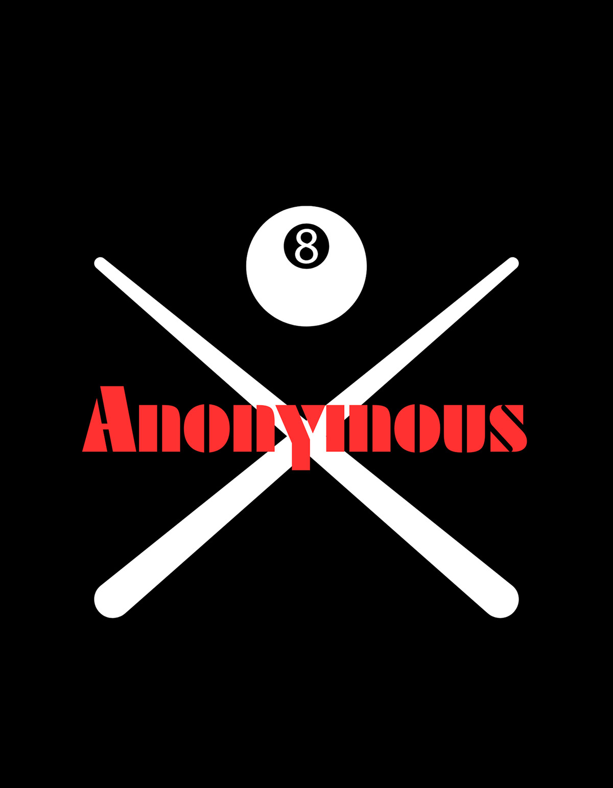 Anonymous Pool Team Logo shirt design rendition image