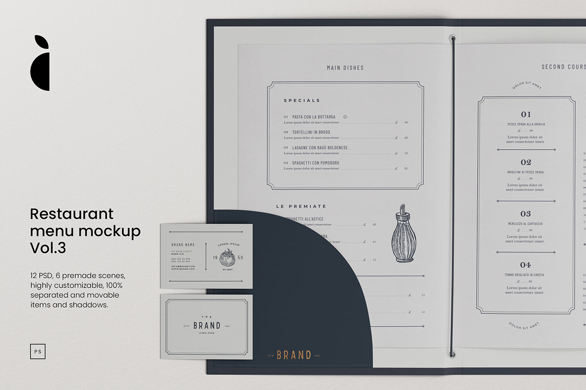 Restaurant Menu Mockup3 on Behance :: Behance