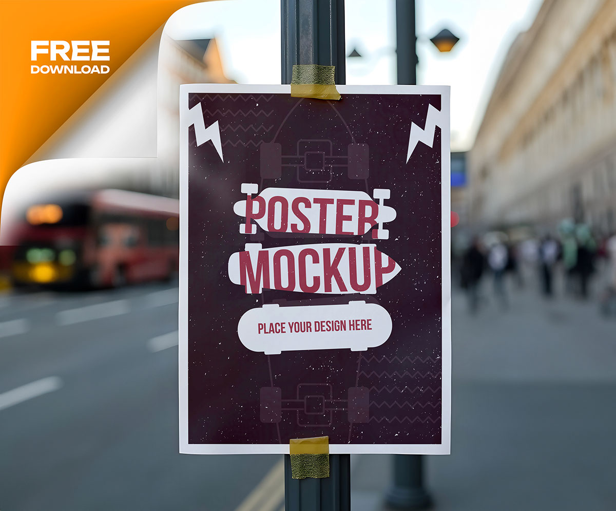 Free Street Poster Mockup on Behance :: Behance