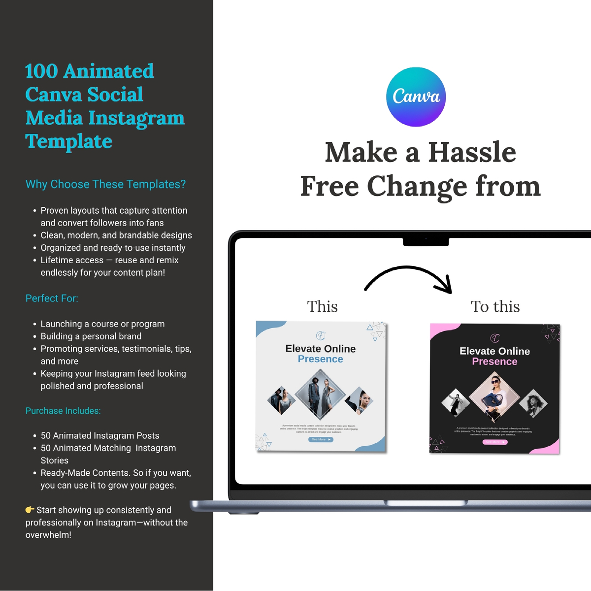 100 Animated Canva Instagram Social Media Bundle on Behance :: Behance