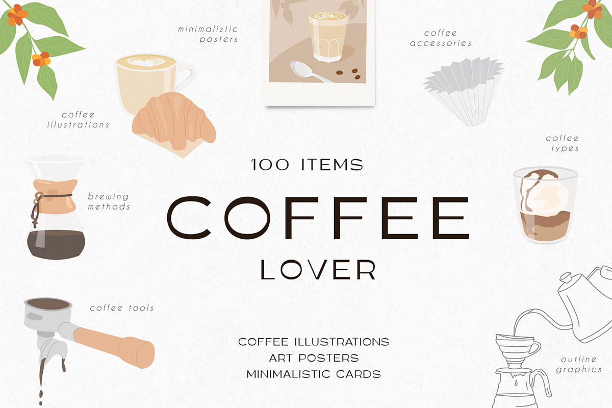Coffee Lover - Art Posters and Clipart rendition image