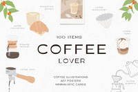 Coffee Lover - Art Posters and Clipart