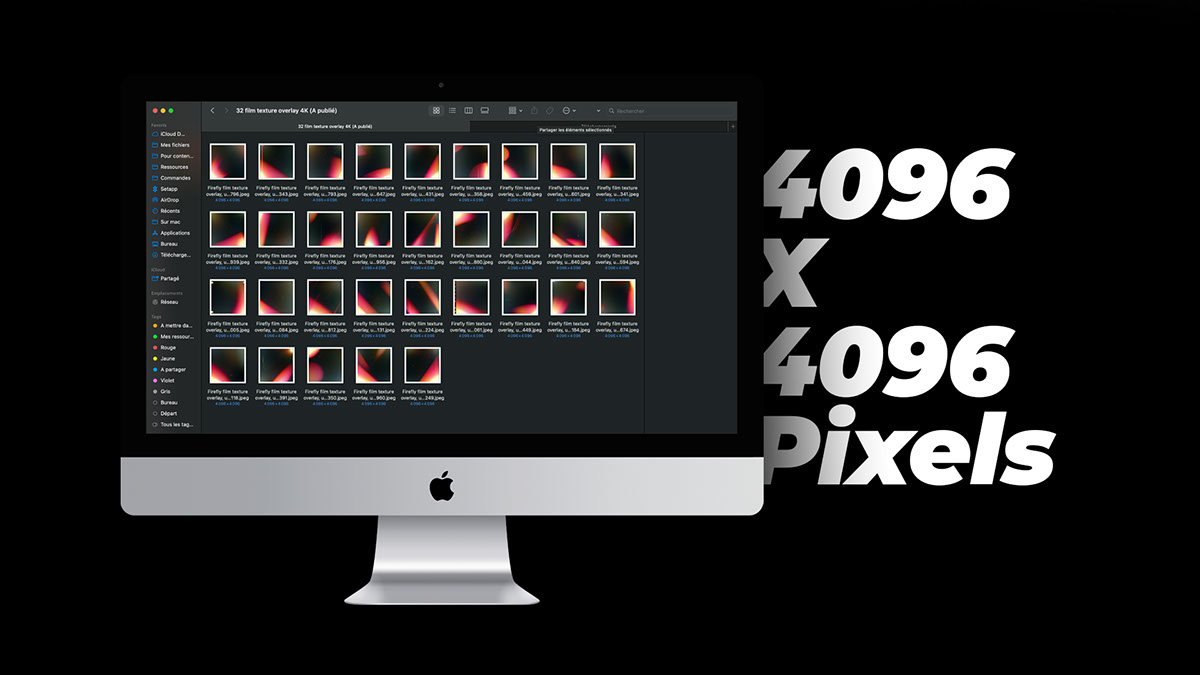 32 film grain textures overlays 4K rendition image