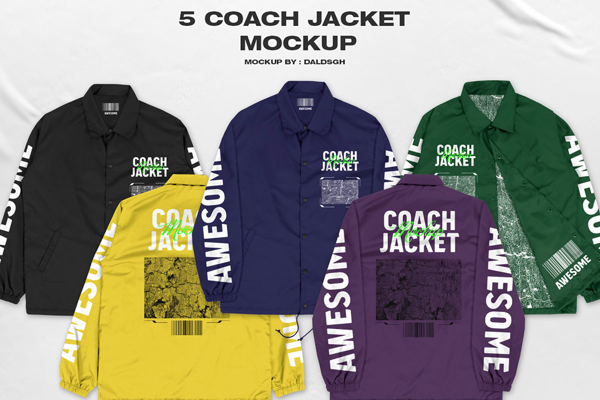 5 Coach Jacket - Mockup Link rendition image