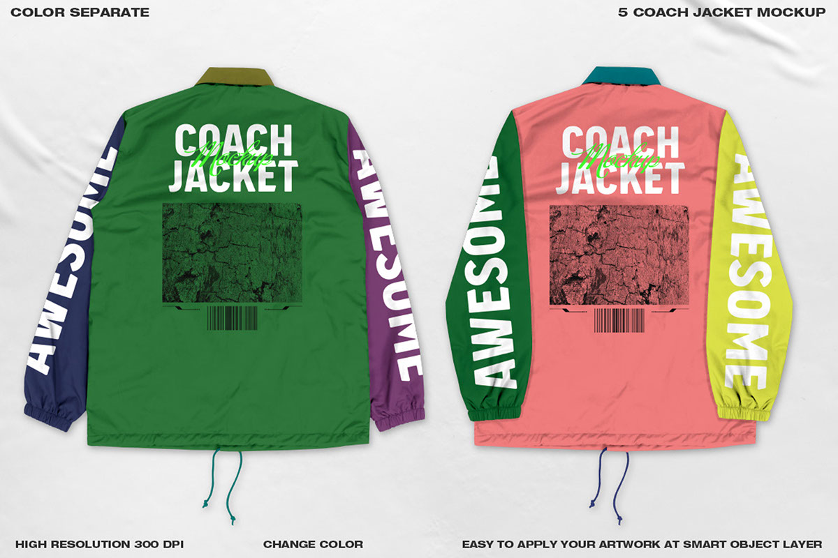 5 Coach Jacket - Mockup Link rendition image
