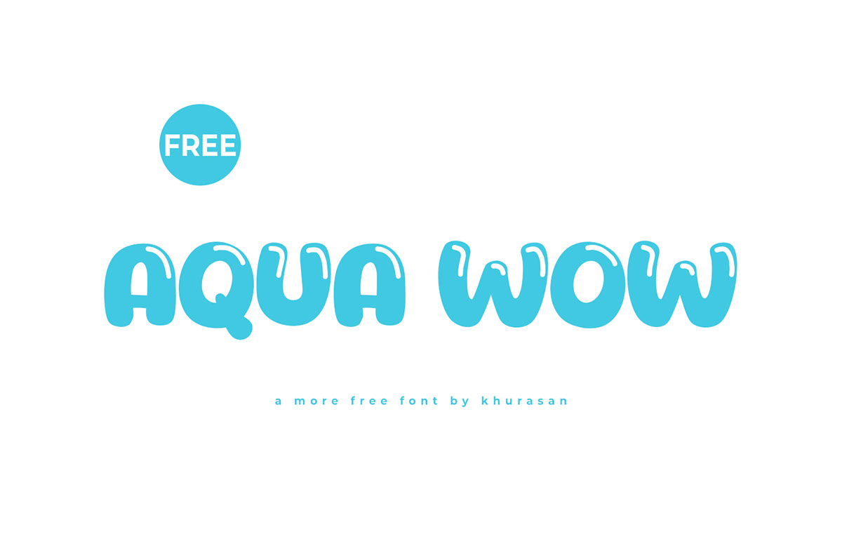 Aqua Wow Font rendition image