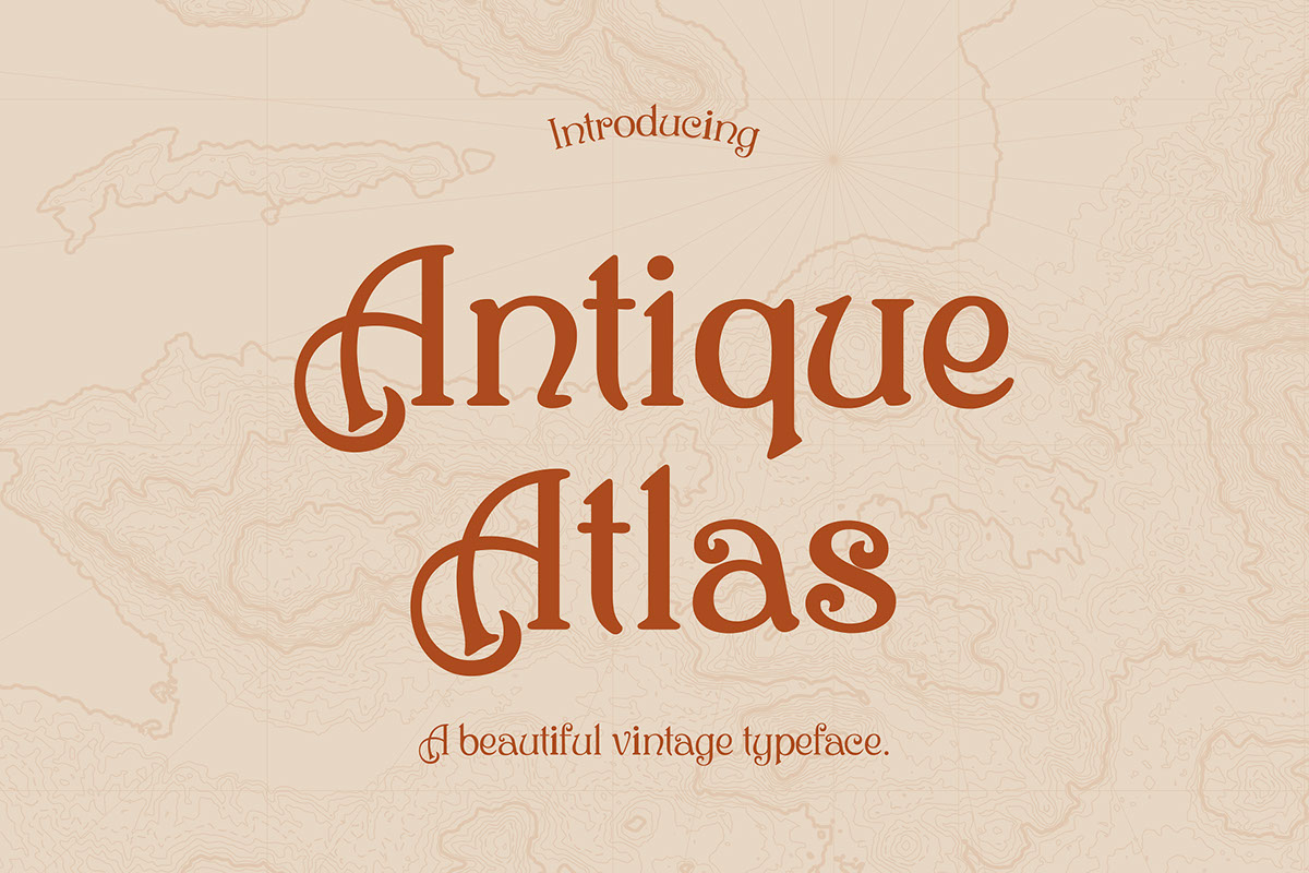 Antique Atlas Typeface rendition image