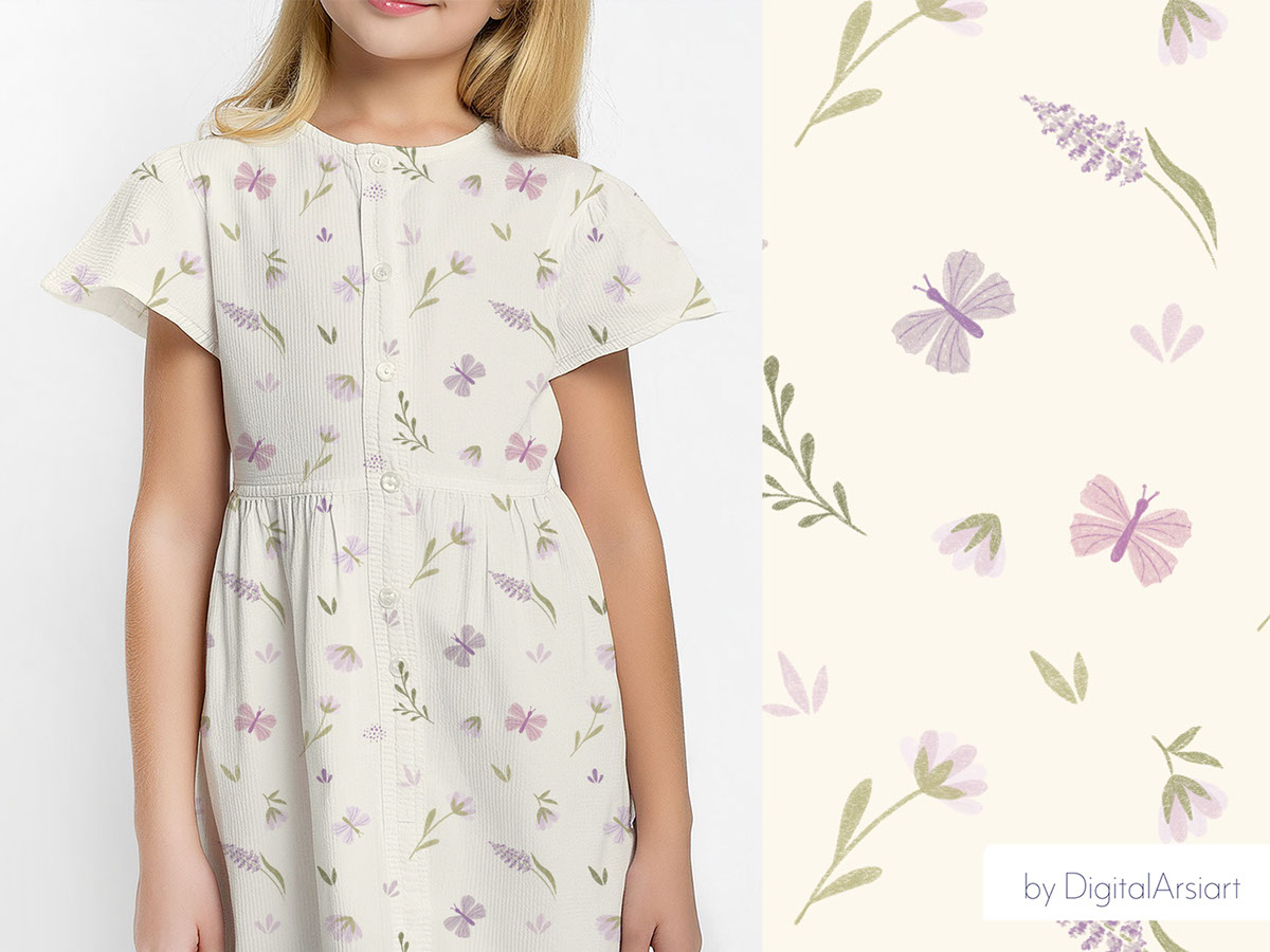 Floral summer seamless pattern Kids ditsy pattern rendition image