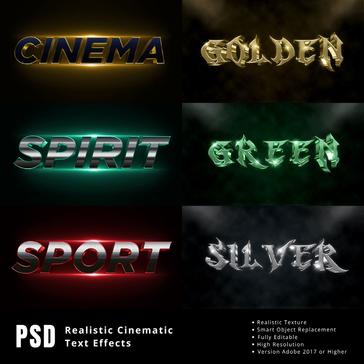 PSD Realistic Cinematic Text Effects on Behance :: Behance