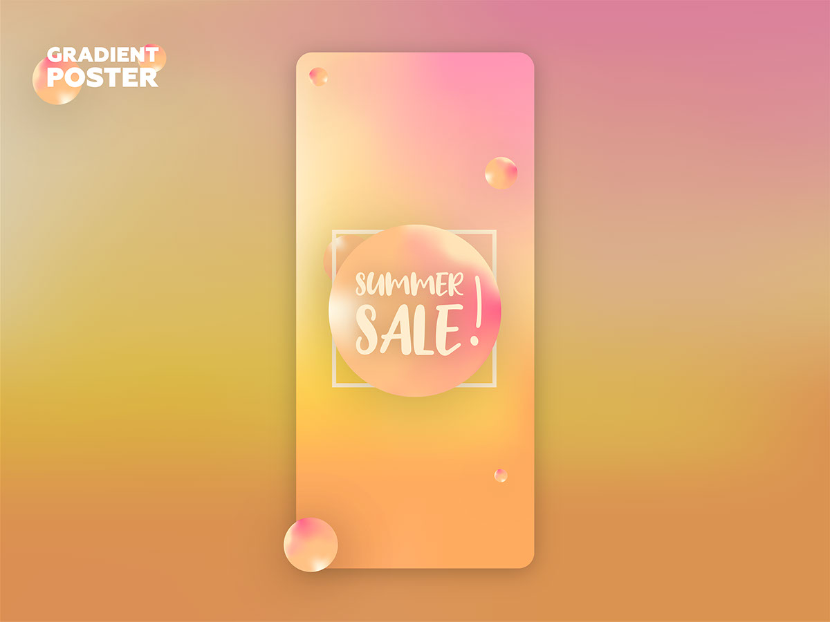 Free gradient posters rendition image