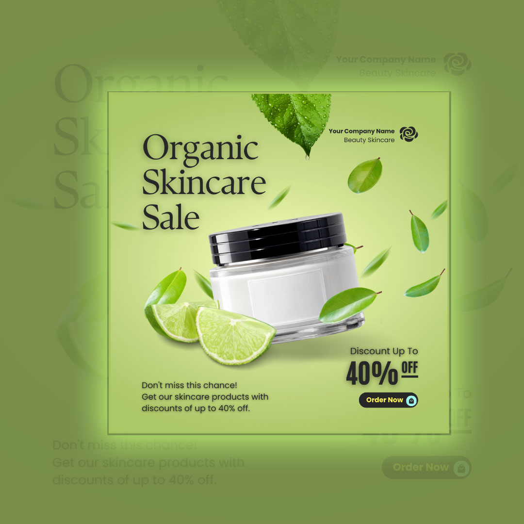 Organic Skincare Product rendition image