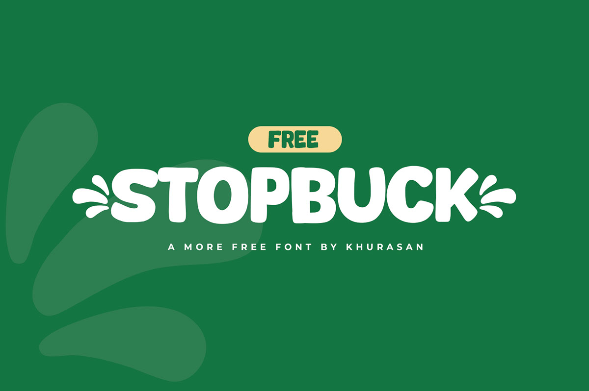 Stopbuck Free Font rendition image