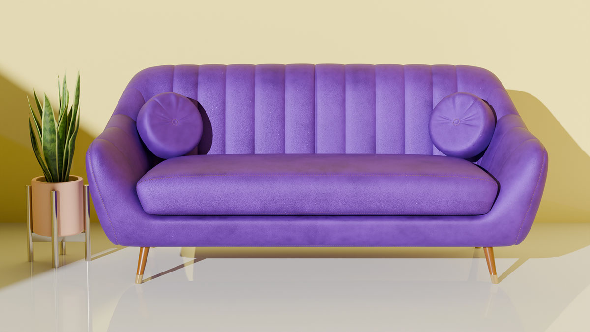Velvet Sofa rendition image