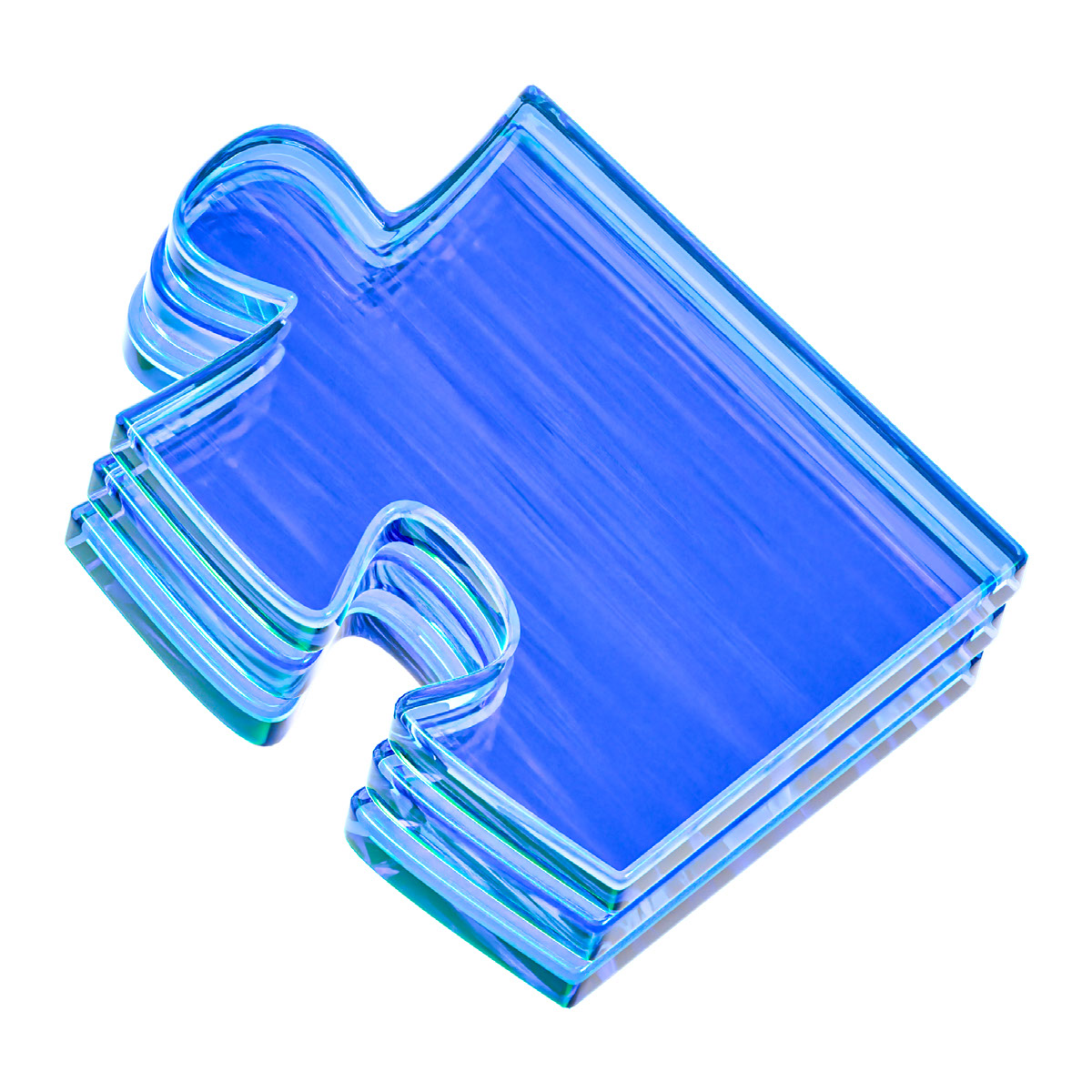 Free 3D Glass Puzzle Pieces on Behance :: Behance
