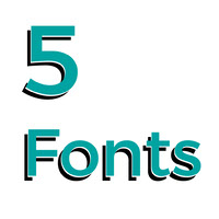 Font styles used in the catalog