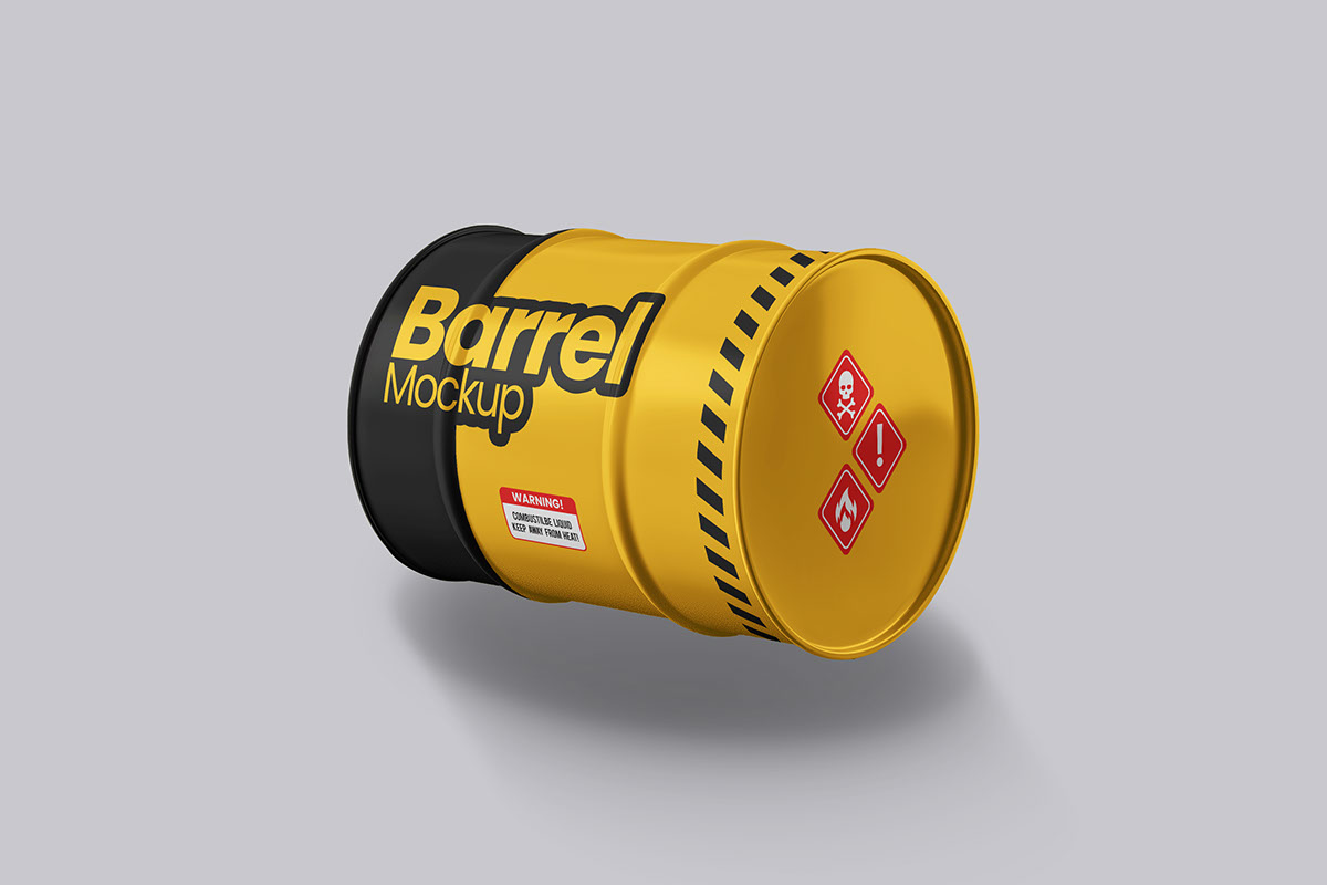 Barrel Mockup Pack rendition image