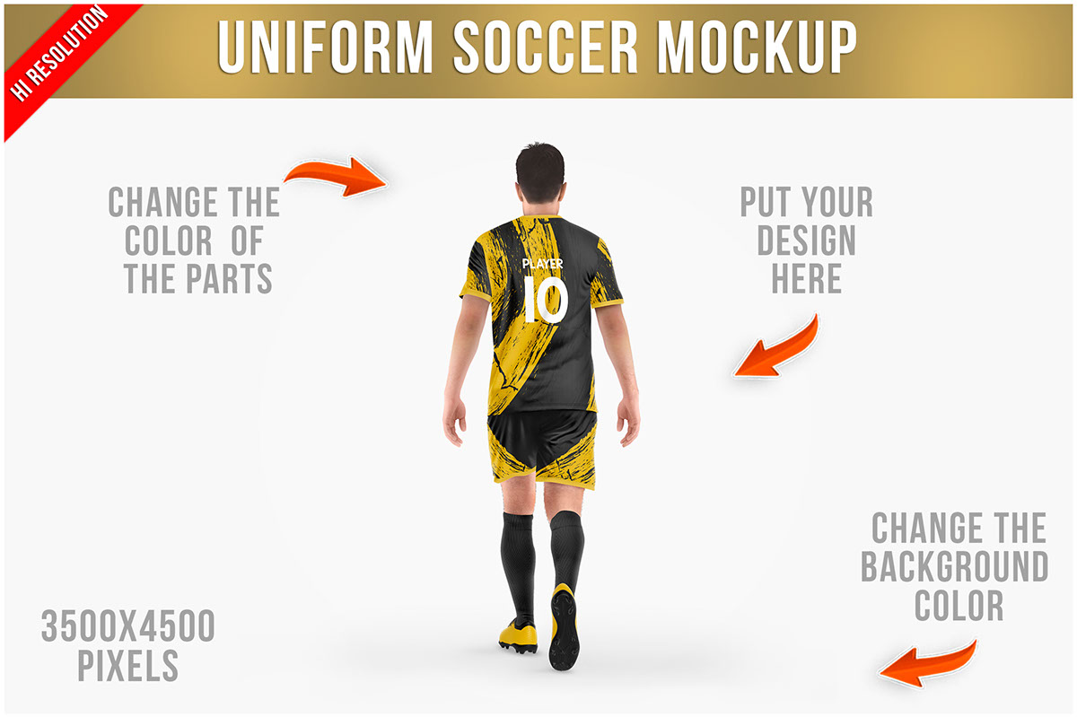 Uniform Soccer Mockup rendition image