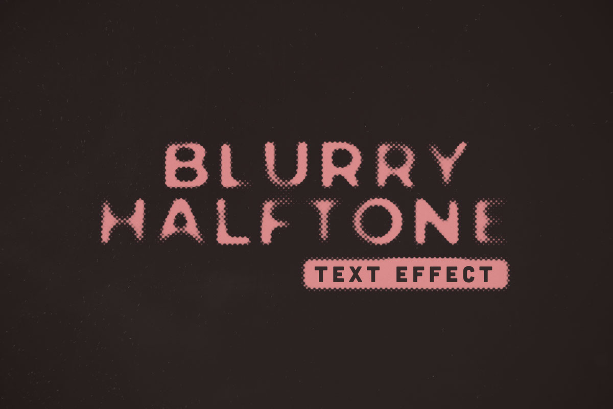 Blurry Halftone Text Effect Template on Behance :: Behance