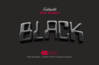 Text Effect Black Shiny