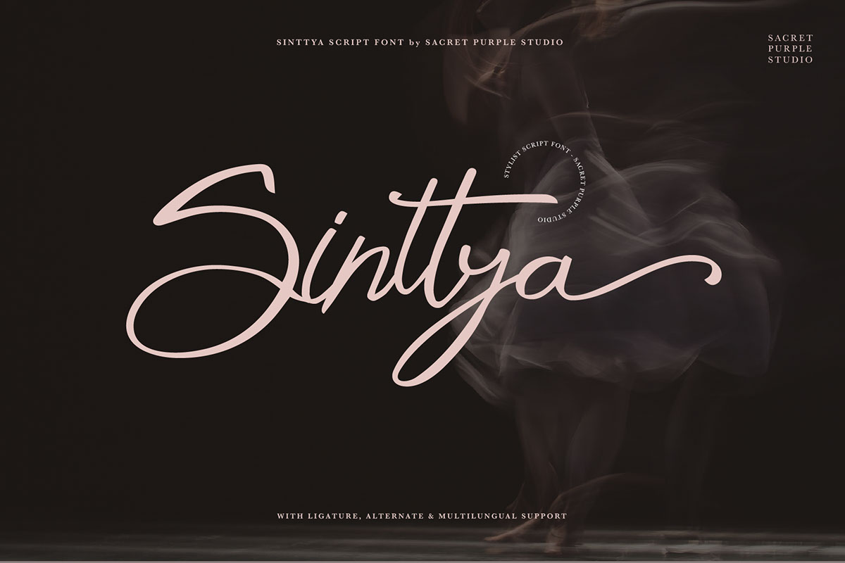 Sinttya Stylist Script Free Personal rendition image