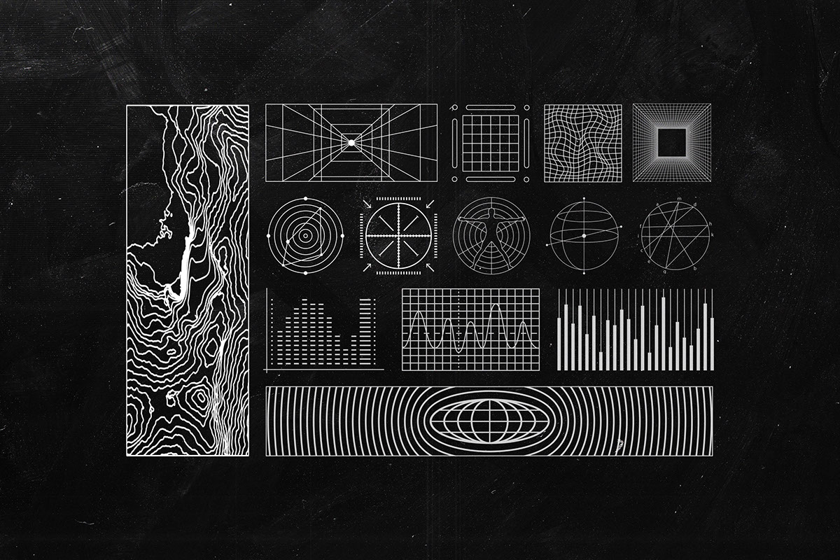 Retro-Futuristic Shapes Collection on Behance :: Behance