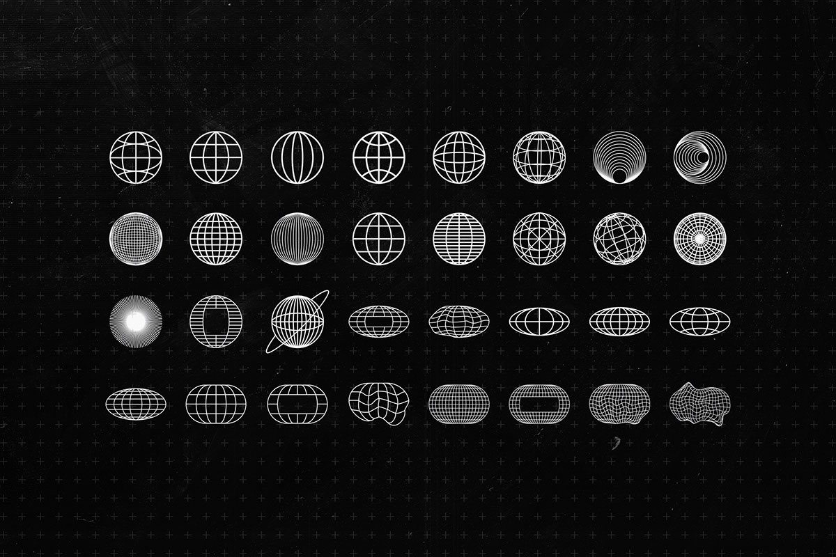 Retro-Futuristic Shapes Collection on Behance :: Behance