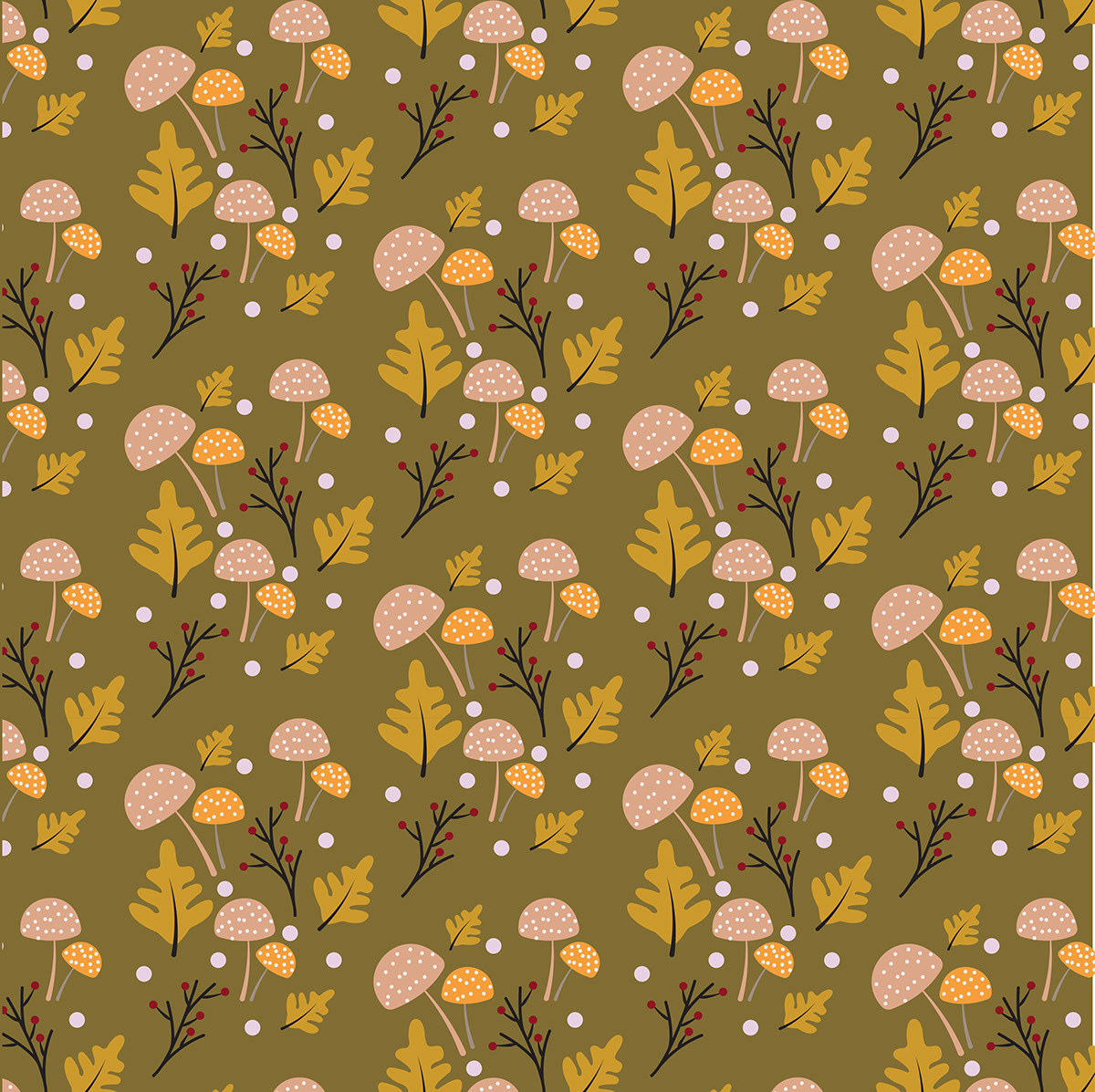 Musqueam Pattern Mushroom pattern on Behance :: Behance