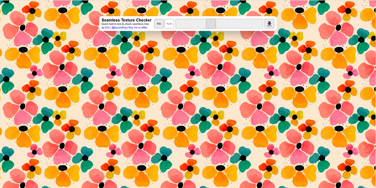 Joyful Floral Seamless Pattern 12x12 inches rendition image