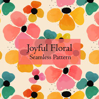Joyful Floral Seamless Pattern 12x12 inches