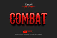 Editable Text Effect Red Combat Style