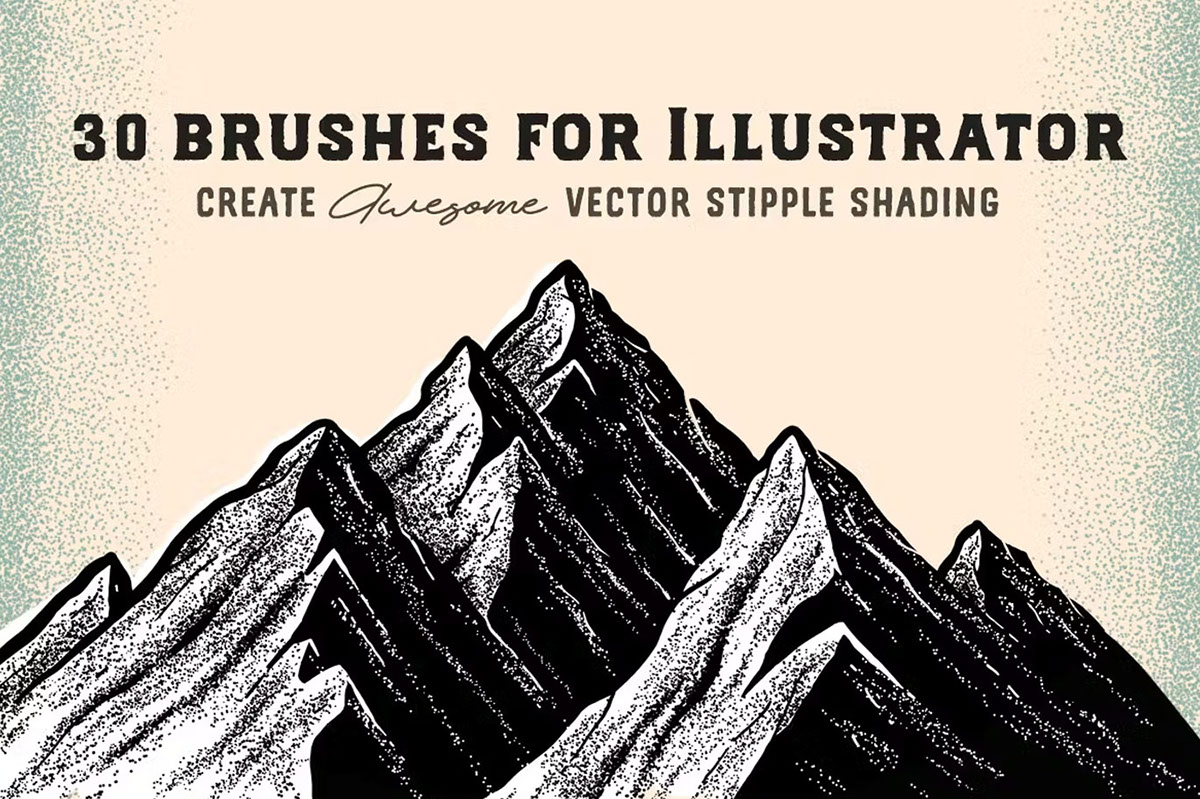 Stipple Brush Set for Photoshop and Illustrator rendition image