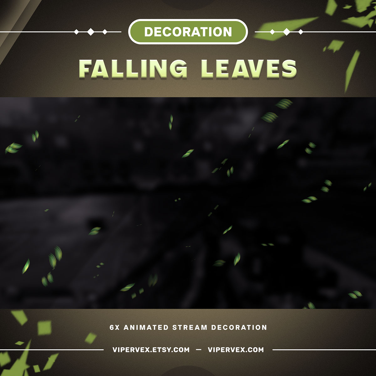 Falling Leaves Stream Decoration Vtuber Assets rendition image