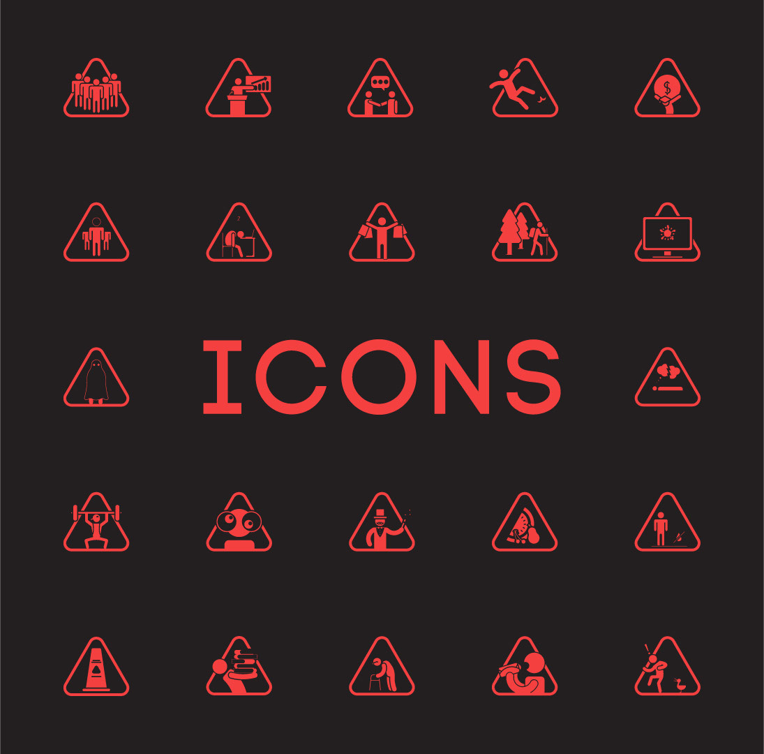 Vector Warning Icons rendition image