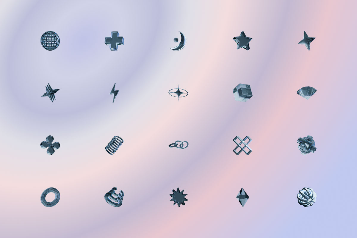 3D Y2K Objects Collection Standard Commercial on Behance :: Behance