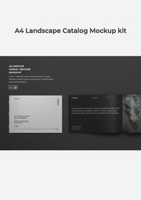 A4 Landascape Catalog Mockup Kit