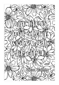Cancer Quotation Coloring Page