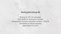 Writing Sample - PPC Ads Content