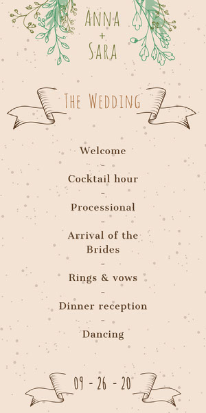 Free Wedding Program Templates Downloadable Adobe Spark