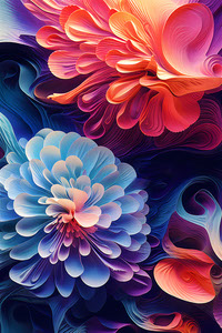 FLORA - Abstract Floral Backgrounds on Behance