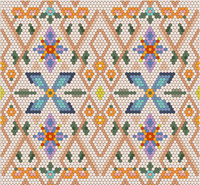 Floral Mosaic Tile Pattern