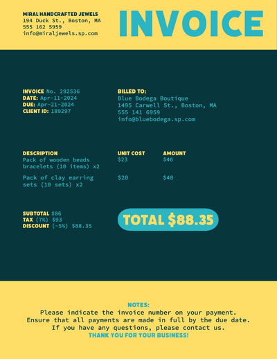 Free Invoice Templates Adobe Express