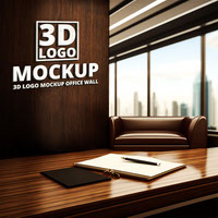 FREE 3g logo wall office mockup