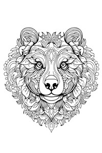 Bear Face Mandala Art