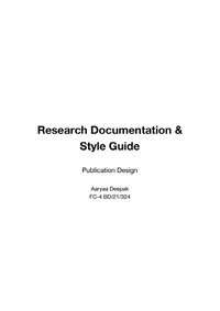 Research Documentation - Style Guide