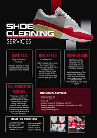 shoe cleaning services flyer design free psd file
